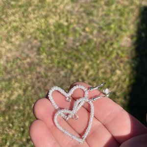 🤍Handmade heart shaped earrings🤍